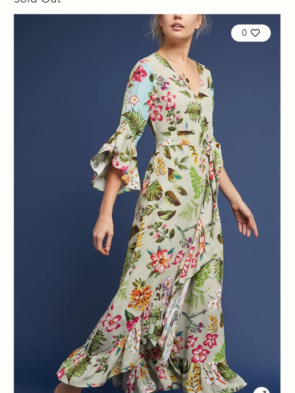 Anthropologie Ruth floral maxi dress Size XS